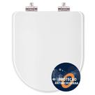 Tampa de Vaso Poliéster Antibactéria Com Fechamento Lento Level Branco para Louça Deca Tampa de Vaso Poliéster Antibactéria Com Fechamento Lento Level Branco para Louça Deca
