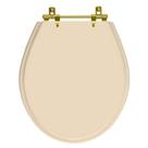 Tampa de Vaso Poliéster Carina Visone para bacia Ideal Standard com Ferragem Dourada Tampa de Vaso Poliéster Carina Visone para bacia Ideal Standard com Ferragem Dourada