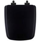 Tampa de Vaso Poliéster Com Amortecedor Boss Matte Black (Preto Fosco) para Bacia Incepa com Ferragem Preta