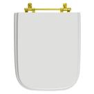 Tampa de Vaso Poliester Tivoli Branco para bacia Ideal Standard Com Ferragem Dourada Tampa de Vaso Poliester Tivoli Branco para bacia Ideal Standard Com Ferragem Dourada