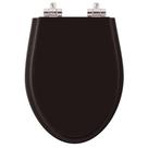 Tampa de Vaso Sanitário com Amortecedor Absolute Preto para vaso Ideal Standard