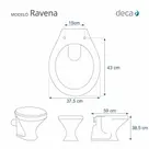 Tampa De Vaso Sanitario Com Amortecedor Ravena Branco Para Bacia Deca