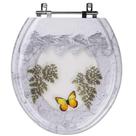 Tampa de Vaso Sanitário Decorado Colonial Branco para bacia Hervy