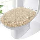 Tampa de vaso sanitário OLANLY Soft Chenille 45x38cm Bege