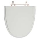 Tampa de Vaso Sanitário Poliéster Aloha Cinza Prata Para Louça Celite Tampa de Vaso Sanitário Poliéster Aloha Cinza Prata Para Louça Celite