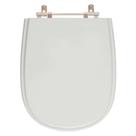 Tampa de Vaso Sanitário Poliéster Paris Sterling Silver (Cinza Claro) Para Louça Ideal Standart