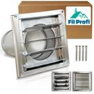 Tampa de ventilação de parede FILPROFI de 5 polegadas com tela de malha metálica