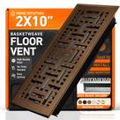 Tampa de ventilação de piso Floor Register 2x10in Home Intuition