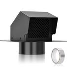 Tampa de ventilação de telhado Trivd Frol 10 cm de aço galvanizado com amortecedor preto