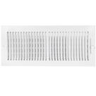 Tampa de ventilação EZ-FLO branca 16x6cm de aço para abertura de duto