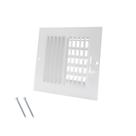 Tampa de ventilação Howeall, aço ajustável de 6 x 6 polegadas, branca