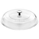 Tampa de vidro staub 30cm redonda puxador em niquel 405010300
