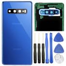 Tampa de vidro traseira ubrokeifixit Galaxy S10 com lente de câmera azul