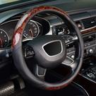 Tampa de volante KAFEEK Wood Grain Universal 37-39cm