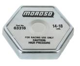Tampa do radiador Moroso 63316 7,5 kg de pressão Tampa do radiador Moroso 63316 7,5 kg de pressão