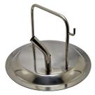 Tampa Do Tarro Inox Com 1 Entrada Leite + 1 Vacuo para Ordenhadeira