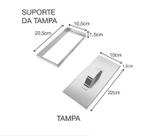 Tampa E Ralo Gaveta De 100% Aço Inox 430 Para Churrasqueira