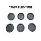 Tampa Furo Redondo De Borracha De 70 Mm Kit Com 4 Unidades