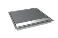 Tampa Lixeira Quadrada Inox Para Bancada Corte De 25x25cm