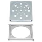 Tampa P/ Ralo Grelha Quadrado Inox 15cm Abre/ Fecha