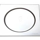 Tampa para Caixa Banheiro 15x15cm Meber de Chao Inox Vedado com Clic
