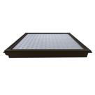 Tampa para Casa de Máquina de Piscina TCM120120MSPM Alumínio com Sistema Gaveta 120x120cm Marrom