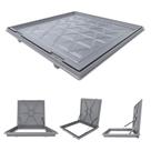 Tampa para Casa de Maquina TCMRS9E80CSPM Rebaixo Invisivel 80x80cm Cinza Real Aluminio