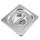 Tampa para Cuba GN 1/6 Aço Inox Sem Recorte Profissional Rechaud Buffet Restaurante Cozinha Gourmet Mix