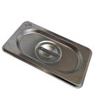 TAMPA PARA CUBA GN GASTRONÔMICA INOX 1/9 SEM RECORTE BUFFET 11x2x17,5CM MOD EUROPEU