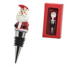 Tampa Para Garrafa De Vinho Papai Noel 11 Cm Resina Silicone