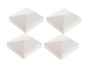 Tampa para Poste de Cerca Sedmoon 10x10 cm em Vinil, Formato Pirâmide, Kit com 4