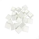 Tampa Plastica Para Tubo Alumínio 25x25 Branco 10 Unidades