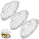 Tampa Protetora de Alimentos para Microondas 26cm Tampa Plástica Transparente Anti Respingo, Ideal para Pratos e Refeições, Fácil de Limpar e Resi