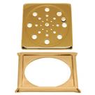 Tampa Ralo e Porta Grelha Quadrado 10cm Abre/ Fecha - DOURADO