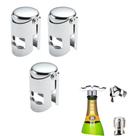 Tampa Rolha Inox Garrafa Vinho Champagne Cerveja Espumante -3 unidades Tampa Rolha Inox Garrafa Vinho Champagne Cerveja Espumante -3 unidades