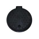 Tampa Tampão de Chão T30 Articulado de Ferro Fundido 30cm Preto Fundição São Cristóvão