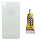 Tampa Traseira De Vidro Para ip Xr Branco Cola 3ml