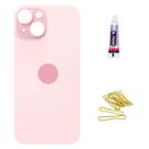 Tampa Traseira De Vidro Para iPhone 15 Rosa + Cola 3ml