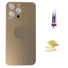 Tampa Traseira De Vidro Para iPhone 16 Pro Mx Dourado Cola 3ml