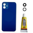 Tampa Traseira Para ip 12 Azul Lente Cola 3ml