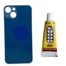 Tampa Traseira Para ip 13 Azul Cola 3ml