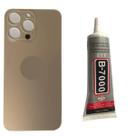 Tampa Traseira Para Ip 14 Pro Mx Dourado Cola 110ml