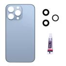 Tampa Traseira Para Iphone 13 Pro Azul + Cola 3ml + Lente Tampa Traseira Para Iphone 13 Pro Azul + Cola 3ml + Lente