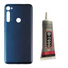 Tampa Traseira Para Moto One Fusion Azul + Cola