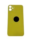 Tampa Traseira Vidro com Furo Maior Compatível iPhone 11 Cor:Amarelo Tampa Traseira Vidro com Furo Maior Compatível iPhone 11 Cor:Amarelo