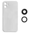 Tampa Traseira Vidro Para ip 11 Branco Lente Câmera Tampa Traseira Vidro Para ip 11 Branco Lente Câmera