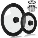 Tampa universal Komokeru para panelas, frigideiras e frigideiras, pacote com 2 Tampa universal Komokeru para panelas, frigideiras e frigideiras, pacote com 2