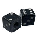 Tampa Válvula Dado Bike Carro Moto Bico Pneu Par Preto