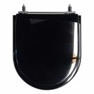 Tampa Vaso Calypso Incepa Liso Preto em Resina Alta Qualidade e Acabamento Premium