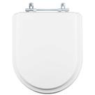 Tampa Vaso Sanitário Madeira Laqueada Smart Branco para bacia Celite